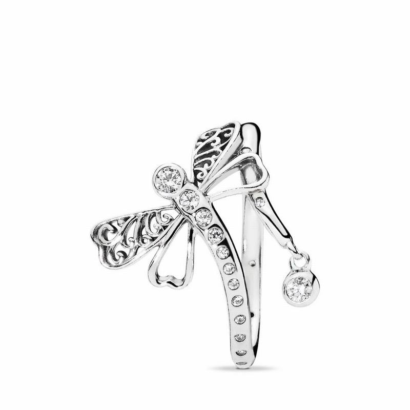 Pandora Dreamy Dragonfly Statement Ring - Sterling Silver/Cubic Zirconia - Canada | AI1515ZO